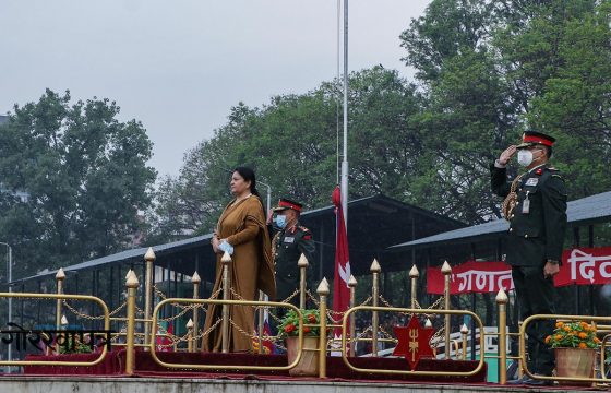१५ औं गणतन्त्र दिवस काठमाडौंको टुँडिखेलमा राष्ट्रपति विद्यादेवि भण्डारीको प्रमुख आतिथ्यमा सम्पन्न 