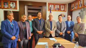 नेपाल मर्चेण्ट बैंकर्स संघद्वारा अर्थ मन्त्री विष्णु प्रसाद पौडेलसंग भेटवार्ता तथा शुभकामना