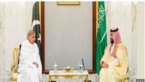 पाकिस्तानका प्रधानमन्त्री र साउदी अरबका युवराजबीच भेटवार्ता