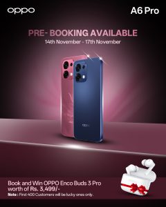 ओपो A6 Pro प्रि–बुकिङ शुरुः Enco Buds 3 Pro जित्ने मौका