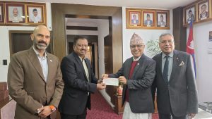 नेपाल लाइफ इन्स्योरेन्सद्वारा भौतिक पूर्वाधार पुर्ननिर्माण कोषमा रु १ करोड ५० लाखको सहयोग