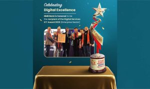 एनएमबि बैंकलाई डिजिटल सर्भिसेज आईसीटी अवार्ड २०२५ प्रदान