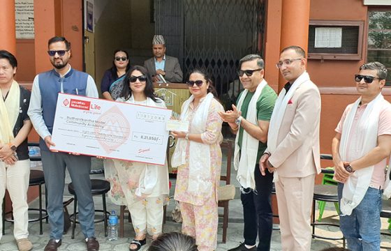 प्रभु महालक्ष्मी लाइफ इन्स्योरेन्सको बुढानिलकण्ठ मोडल कम्युनिटि एकेडेमीलाई सहयोग