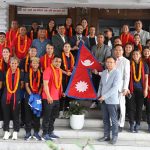 साफ खेल्ने महिला फुटबल टोलीको बिदाइ