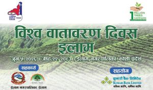 कुमारी बैंकद्धारा ईलाममा वृक्षारोपण कार्यक्रम