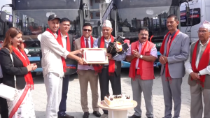 महानगर यातायातले थप्यो नयाँ १६ वटा विद्युतीय बस