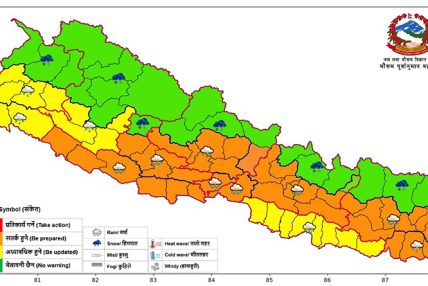 मनसुन क्रमशः सक्रिय हुँदै, असार १६ र १७ गते केही स्थानमा मुसलधारे वर्षा हुने