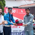 याङ्गो राइडले नेपाल ट्राफिक प्रहरीसँग मिलेर सडक सुरक्षा कार्यक्रम आयोजना गरेको छ