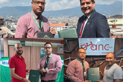 सिटिजन्स बैंक र रामाडा एन्कोर काठमाडौं, होटल हिमालयन होराइजन र पान्क बाइक बीच समझदारी