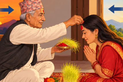 आज द्वादशी: टीका–जमरा लगाउने क्रम जारी, कोजाग्रत पूर्णिमासम्म लगाउन सकिने